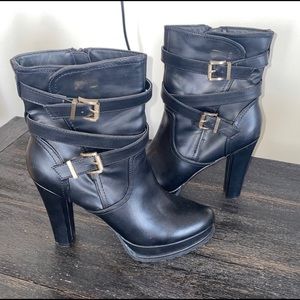 Madden Girl Black Platform Boots